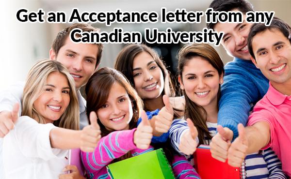 Get an Acceptance letter from any Canadian University